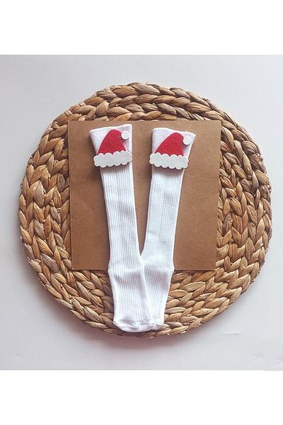 Panowill Design Baby Girl Boy Christmas Hat Decorated Below Knee New Year Stocking Baby Christmas Stocking