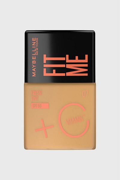 Maybelline New York , Fit Me Fresh Tint Foundation SPF 50 with Brightening Vitamin C, 07