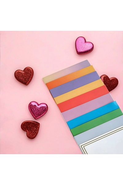 Emtory Home 100 Colored Blank Note Cards - Business Cards - Double-Sided Thick Cards - Note Tags - 9 X 5.5cm