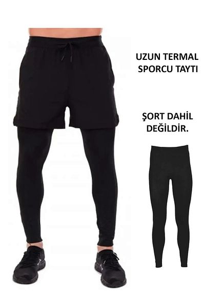 SuFd E Ticaret Μαύρο Thermal Long Sports κολάν - Unisex