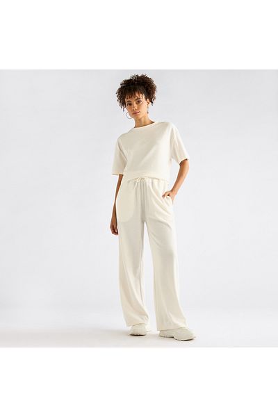 FAV Embroidered Crew Neck T-shirt and Pants Set