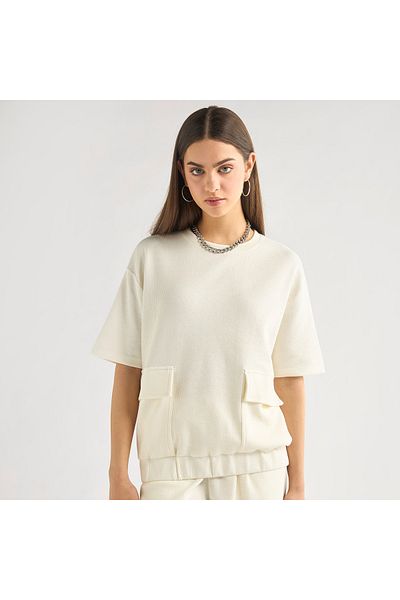 FAV Textured Pocket Detail T-shirt and Joggers Set