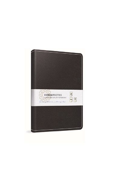 Gıpta Gipta Sunday Notes - Leather Cover Notebook with Striped Thread Strap 19X26, 140Yp