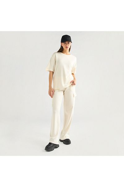 FAV Crew Neck Pocket Detail T-shirt and Cargo Pants Set