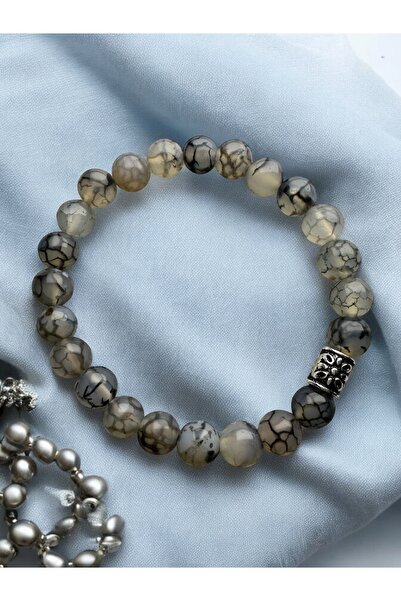 Sunshe Atelier Damarlı Akik Doğaltaş Bileklik (Stres-Nazar-Enerji)