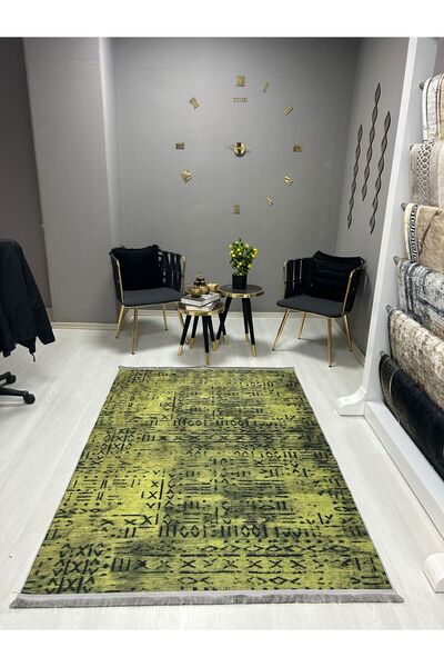HTC HALI DİJİTAL BASKI YIKANABİLİR KAYMAZ DERİ TABAN SALON HALISI MUTFAK HALI...