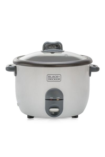 Black&Decker طباخ أرز بارد اللمس بقوة 700 واط، أبيض، سعة 1.8 لتر RC1860-B5