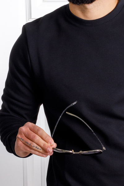 Sarar Μαύρο φούτερ με λαιμόκοψη Interview Sarar 0