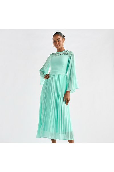 FAV Lace Detail Dress with Flared Sleeves