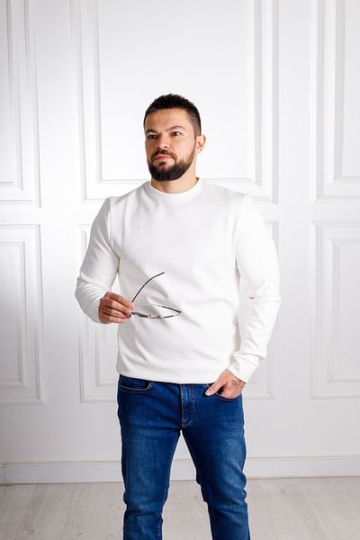 Sarar Interview 0 Collar White Sweatshirt