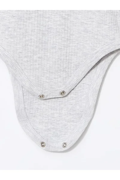 LC Waikiki Lcw Baby Crew Neck Long Sleeve Baby Boy Snap Bodysuit
