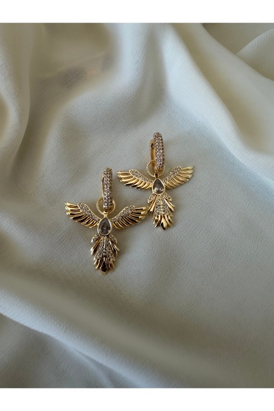 Pao Rosa Anka Küpe - 14K Altın Kaplama