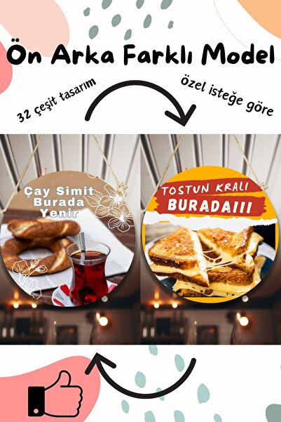 Nod Yiyecek Dükkanı için Çift Taraflı Özel Seçmeli Duvar, Kapı, Askılı Pano Karşılama Tabelası, Süs