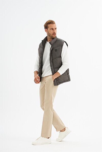 Danger Ανδρικό γιλέκο τσέπης με λεπτομέρειες Anthracite