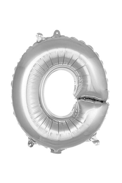 Patladı Gitti حرف O بالون فويل فضي مقاس 16 بوصة 36 سم