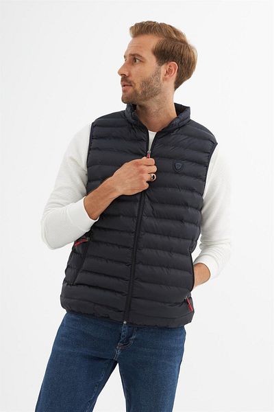 Danger Vestă Puffer Standard Mold pentru bărbați, albastru bleumarin