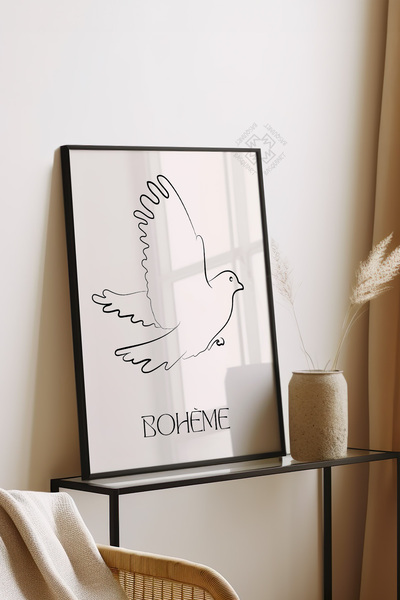 Basquiart Αφίσα της σειράς Bohemian με ξύλινο πλαίσιο, Αριθμός Πίνακα: 78