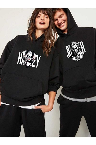 BUY CENTER Lover Couple Combination - Oversize Hooded Sweatshirt Hoodie