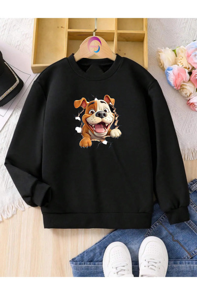 Pelna سويت شيرت قطني للأطفال مطبوع بتصميم خاص