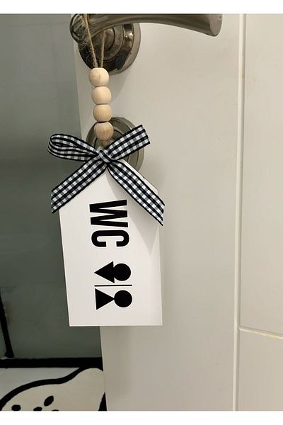SSCglow Ξύλινο διακοσμητικό WC τουαλέτας και αξεσουάρ μπάνιου σε σκανδιναβικό στυλ