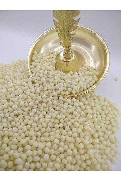 KARAHOFFİCİAL 100 Gr White - Ivory Rice Burr Cake Decoration