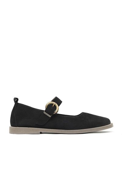 Bueno Shoes Pantofi clasici de damă din nubuc negru 01wd4204