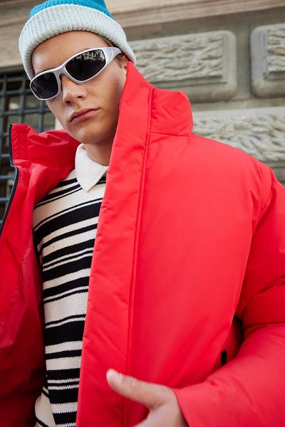 Danger Men's Oversize Puffer Jacket Red