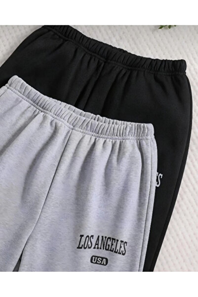 GLOWES Unisex Παιδικό 2 τεμάχιο Los Angeles USA εμπριμέ υπερμεγέθη αθλητικό παντελόνι