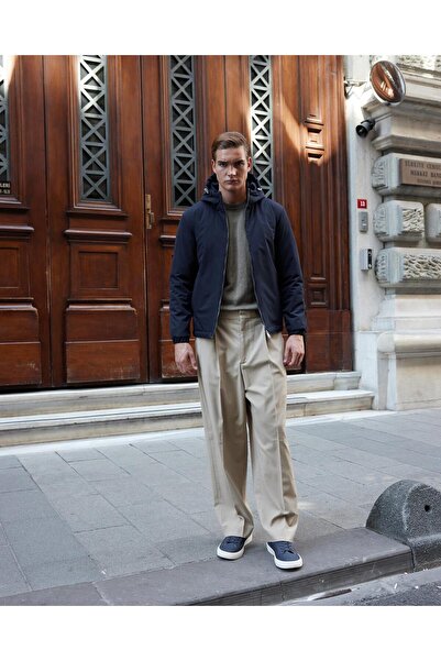 Danger Чоловічий базовий водонепроникний куртка з капюшоном темно-синій