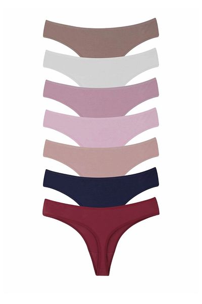 Dominant Tanga de damă din bumbac, mărime king, pachet de 5. 2XL-3XL-4XL
