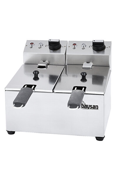 ÖZEN ENDÜSTRİYEL MUTFAK 3+3 Lt İkili Elektrikli Fritöz Büfe tipi Kafe Tipi Sanayi Tipi Fritöz