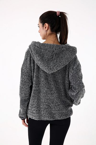 Scorp Gray Voyage Women's Plush Hooded Sweatshirt