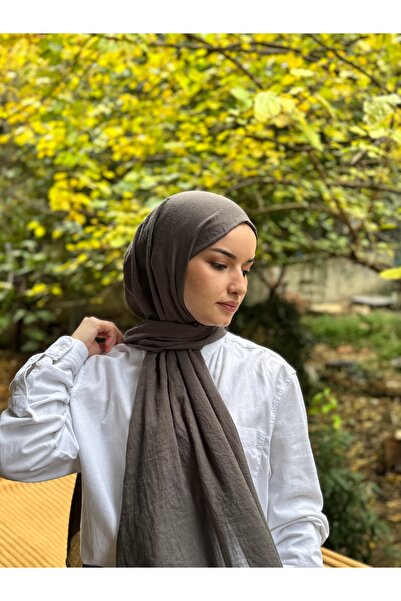 shalby Hijab Cotton Crash Shawl Anthracite