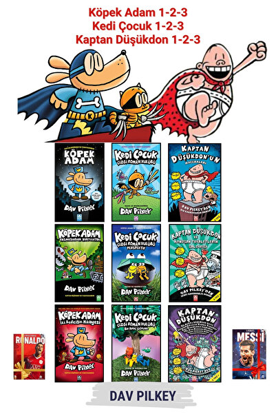 Altın Kitaplar Çizgi Roman Tanışma Seti: Köpek Adam, Kedi Çocuk ve Kaptan Düş...