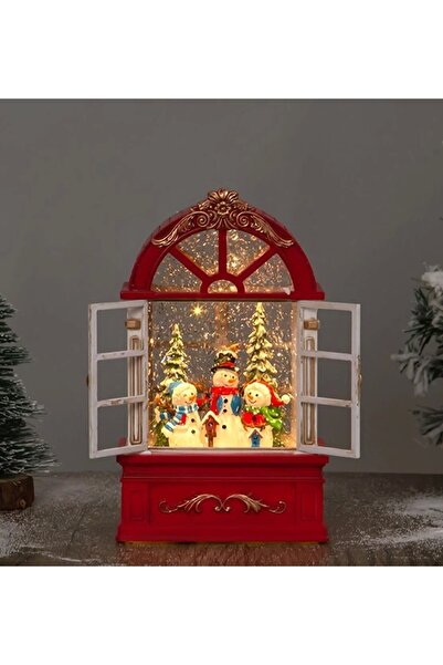 Genel Markalar Pencereli Kardan Adamlı Işıklı Müzikli Kar Küresi Aalk1827