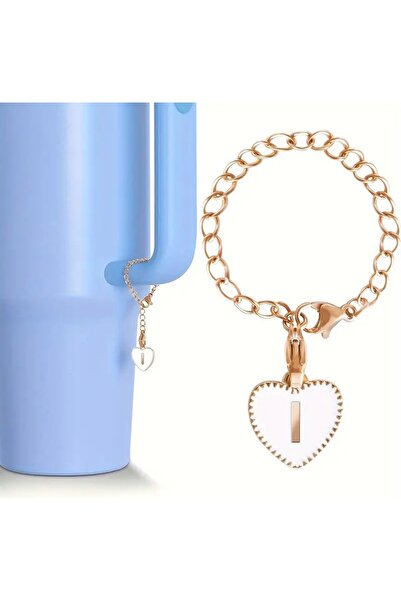 arredamento حرف I Heart Thermos متوافق مع إكسسوارات ساحرة بيضاء متدلية