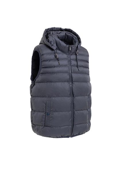 Danger Men's Detachable Hooded Plus Size Puffer Vest Navy Blue