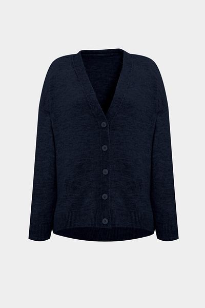 Açelya Okcu Premium V-Neck Wool Blended Women's Knitwear Cardigan