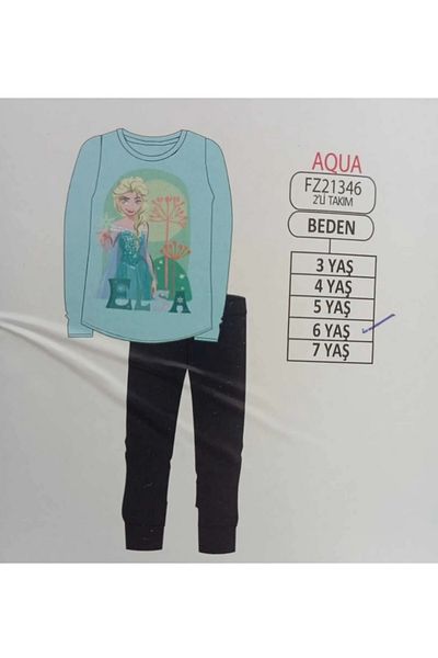 Çimpa Frozen Elsa Themed Bottom Top Set Aly Girl's Pajamas Set