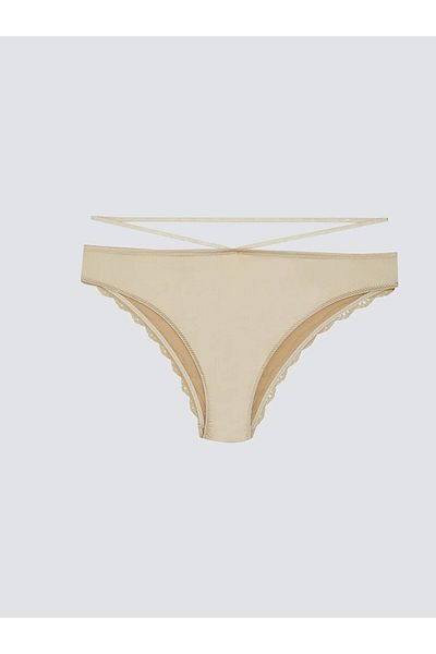 LC Waikiki Chiloți brazilian cu dantelă bej LCW DREAM