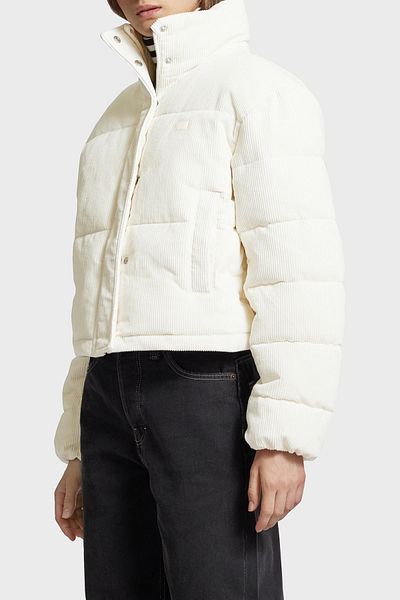 Calvin Klein Stand Collar Cotton Velvet Coat - Relaxed Fit J20J 224620 Ybi