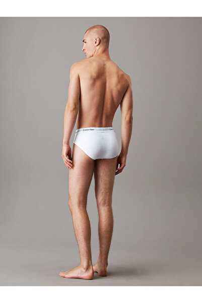 Calvin Klein Erkek Beli Lastikli Marka Logolu Slip Beyaz Boxer 000NB3962A-100