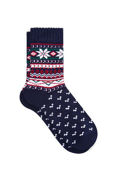 Mavi Marineblaue Socken mit Neujahrsmotiv 1912179 -70500