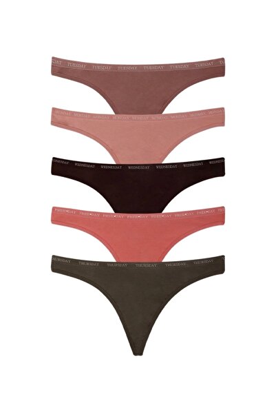 Dominant Бавовняні жіночі трусики-танга, упаковка з 5 штук.