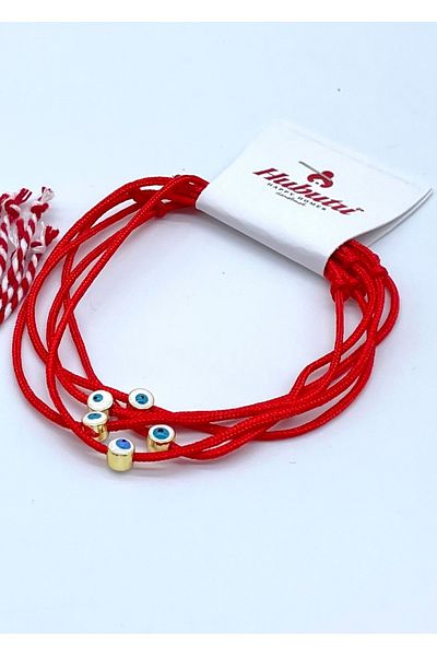 Concept HuBuTU Set of 10 Pieces (5*2 Pieces) Gift Card, Gelatin and Red Rope Wish Bracelet