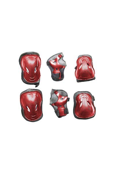 Endless Protective Guard Kit For Skating | Knee, Elbow & Wrist Protectors | Red