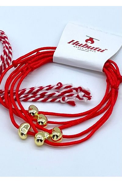 Concept HuBuTU Set of 10 Pieces (5*2 Pieces) Gift Card, Gelatin and Red Rope Wish Bracelet