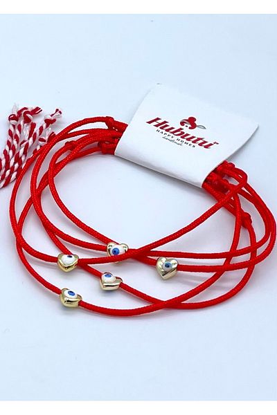 Concept HuBuTU Set of 10 Pieces (5*2 Pieces) Gift Card, Gelatin and Red Rope Wish Bracelet