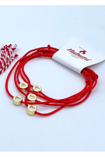 Concept HuBuTU Set of 10 Pieces (5*2 Pieces) Gift Card, Gelatin and Red Rope Wish Bracelet