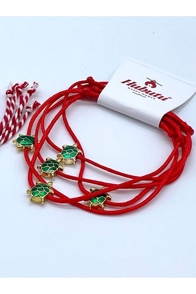 Concept HuBuTU Set of 10 Pieces (5*2 Pieces) Gift Card, Gelatin and Red Rope Wish Bracelet